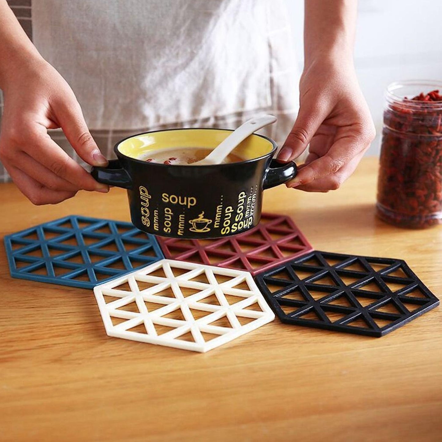 PVC Tea Coaster – Non - Slip Heat - Resistant Cup Mat & Placemat - Chestore