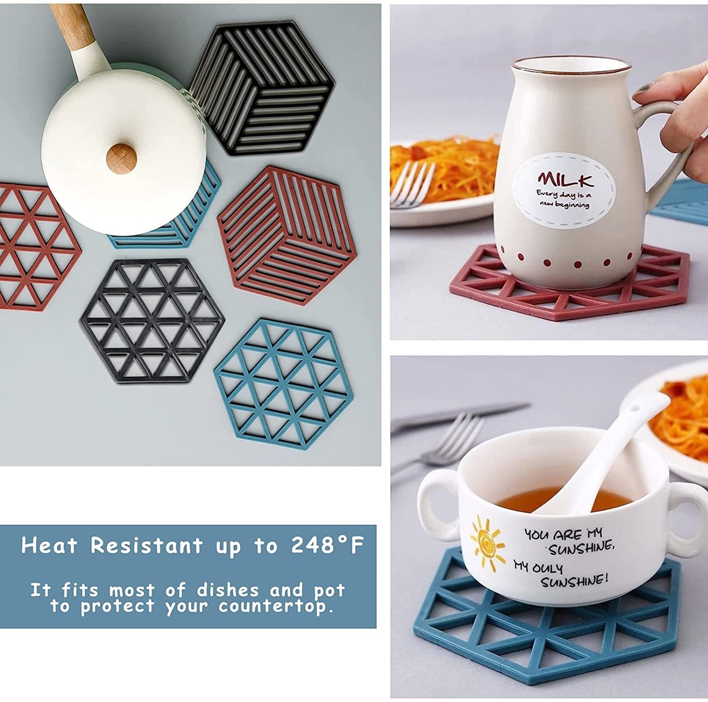PVC Tea Coaster – Non - Slip Heat - Resistant Cup Mat & Placemat - Chestore