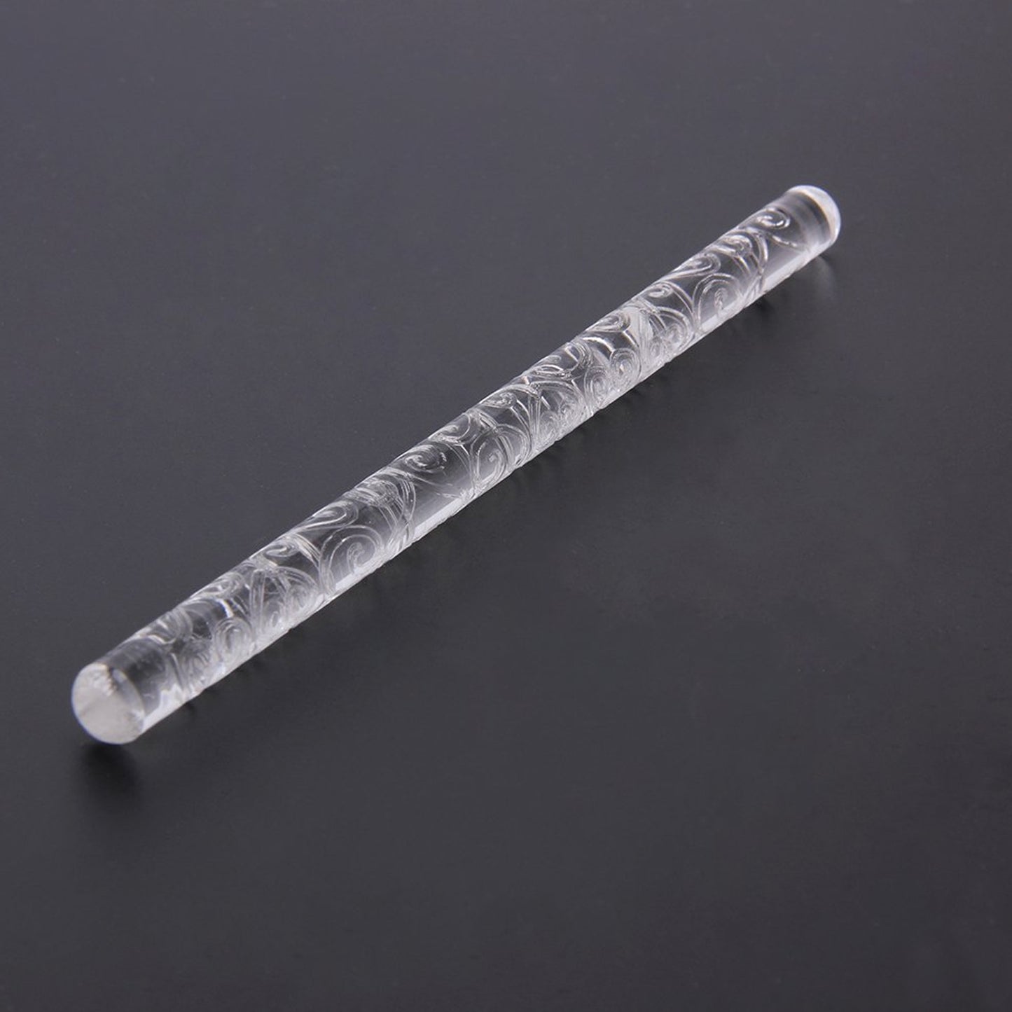 Textured Embossed Acrylic Rolling Pin – Perfect for Fondant & Cake Decorating 🎂✨