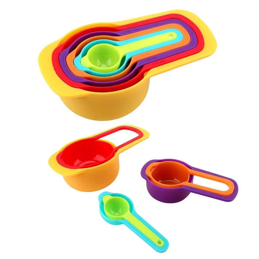 Plastic Measuring Spoons Set | 6-Piece Kitchen Spoon Set for Accurate Ingredient Measurements