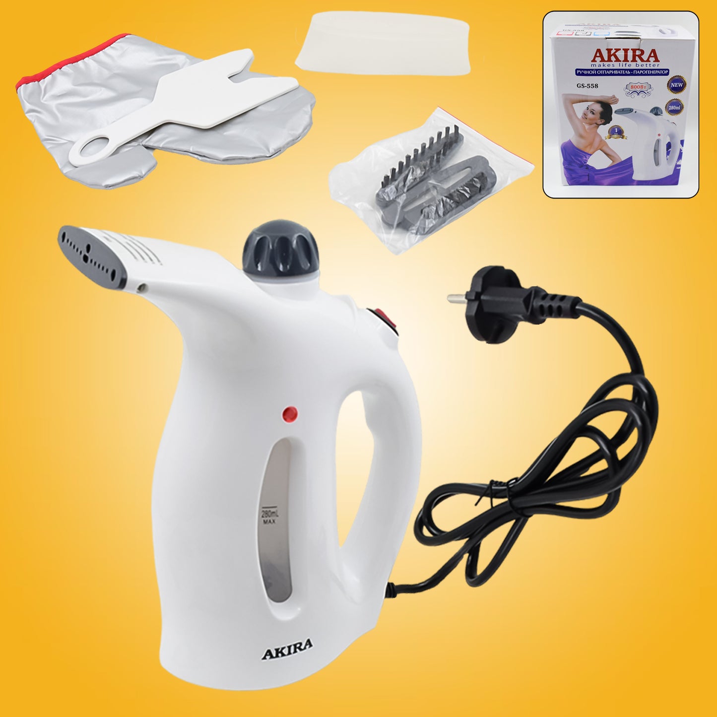 2-in-1 Portable Handheld Steamer – For Clothes & Facial Use | Quick Steam Technology