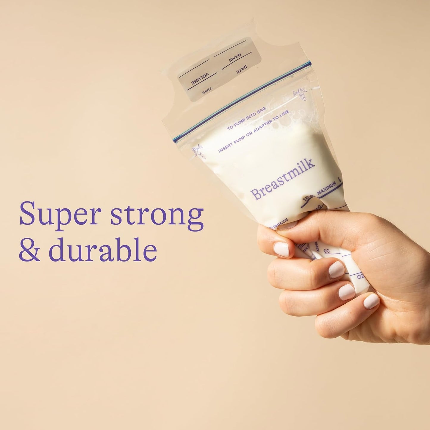 🍼 Breastmilk Storage Bags – Double Zipper Seal (1 Pc)