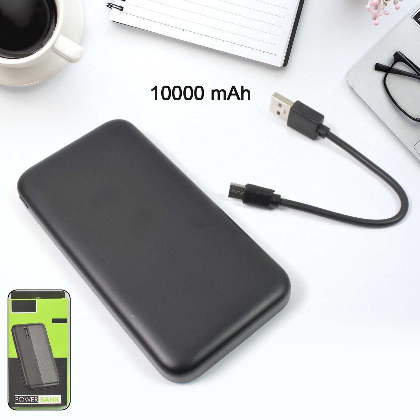 Lithium Polymer 2 USB Output Power Bank – 10000mAh Portable Charger