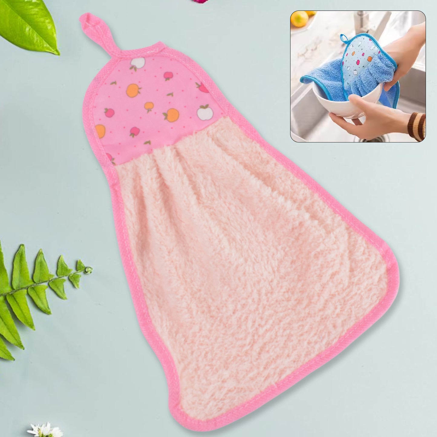 Microfiber Hanging Kitchen Towel – Soft, Absorbent & Quick-Dry with Loop 🏡🧼