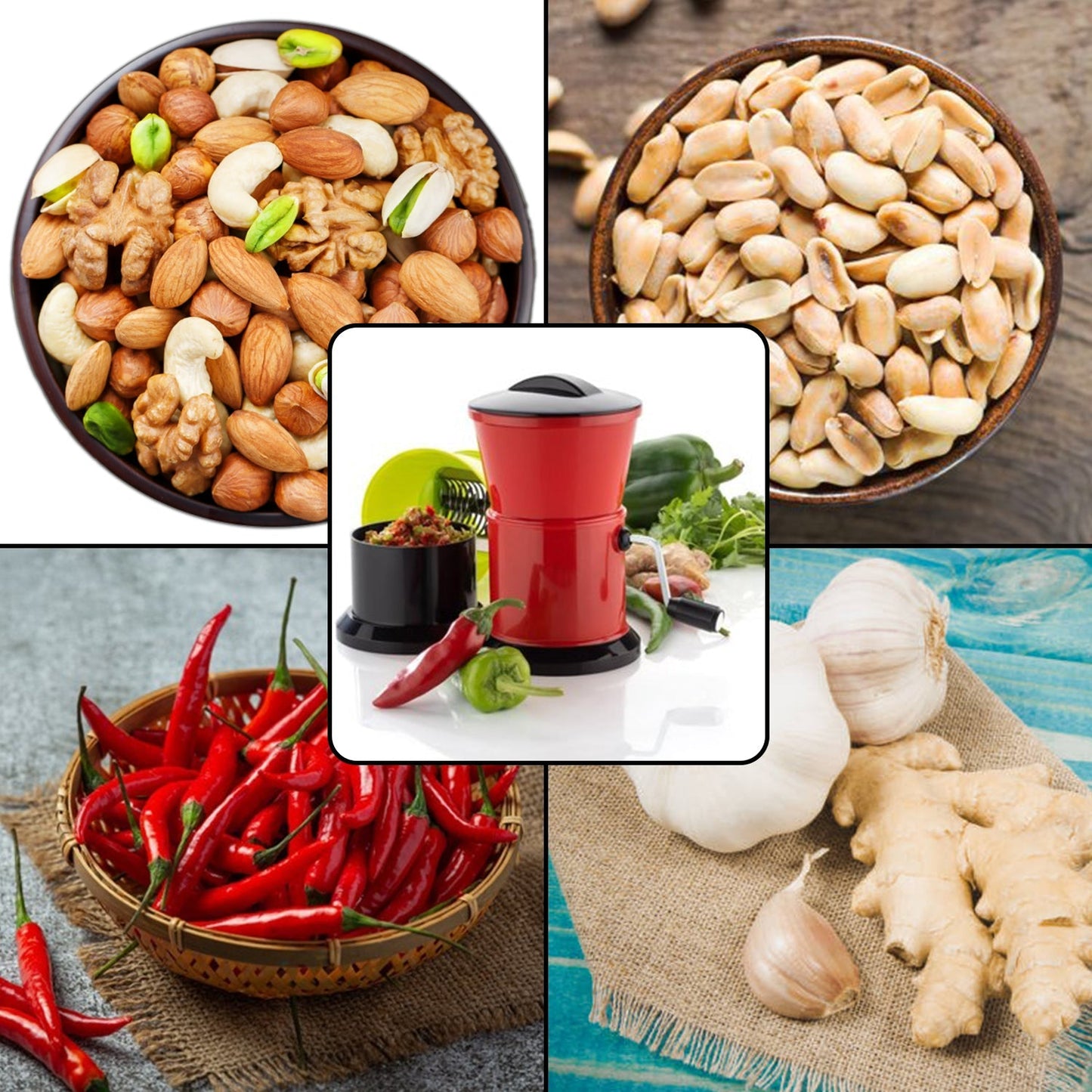 Round Chilly Cutter & Grinder – Sharp & Efficient Chopping - Chestore
