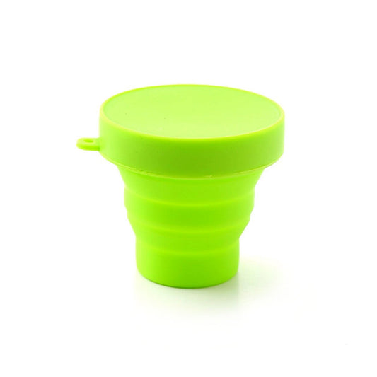 Round Silicone Foldable Travel Mug with Lid - Chestore