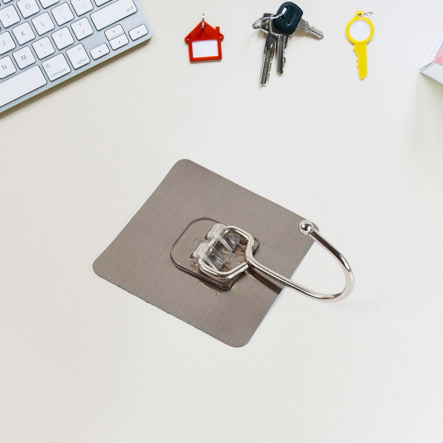 Large Stainless Steel Self-Adhesive Wall Hook – Strong, Rustproof & Easy to Install 🏡🔩✨