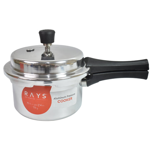 🍲 Aluminium Rays Pearl Pressure Cooker with Outer Lid – 2.5 Litres