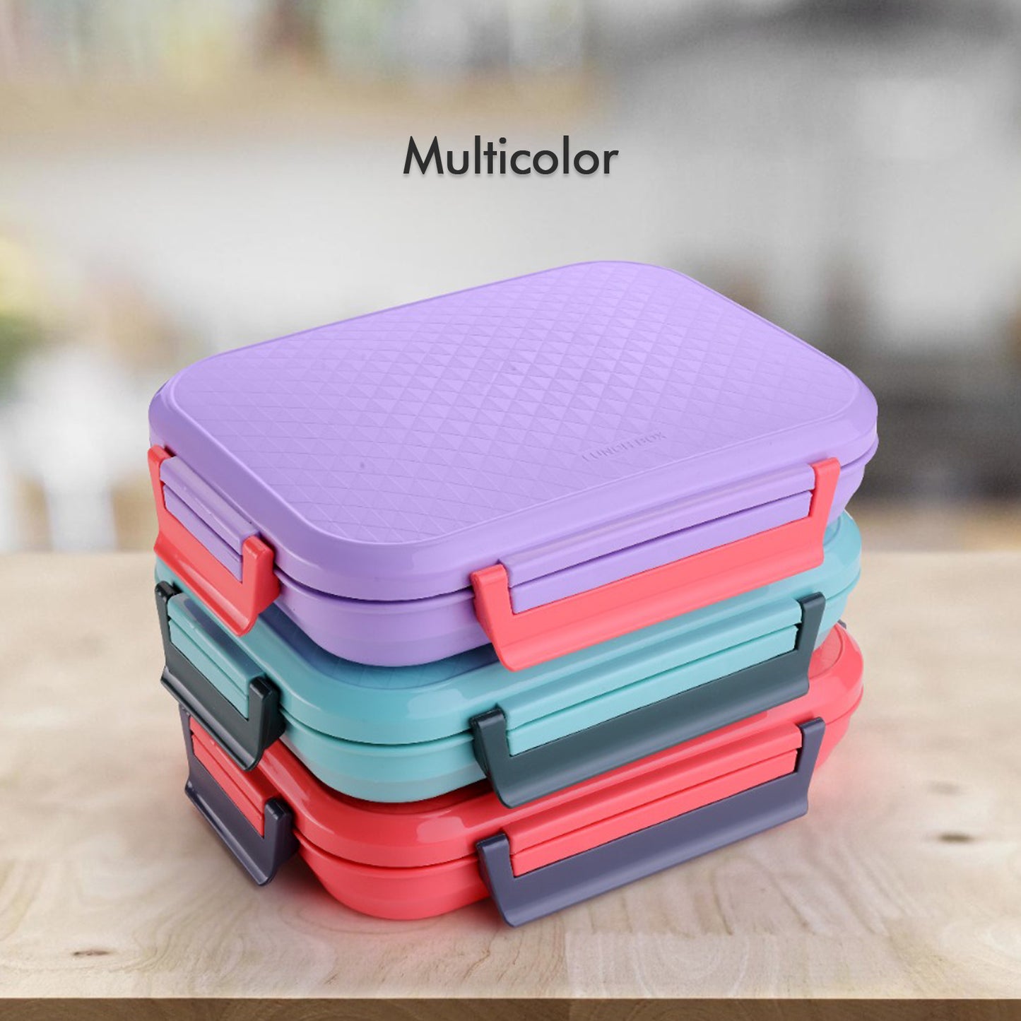 High-Quality Plastic & Steel Lunch Box – Perfect for Kids' School Meals 🎒🍱