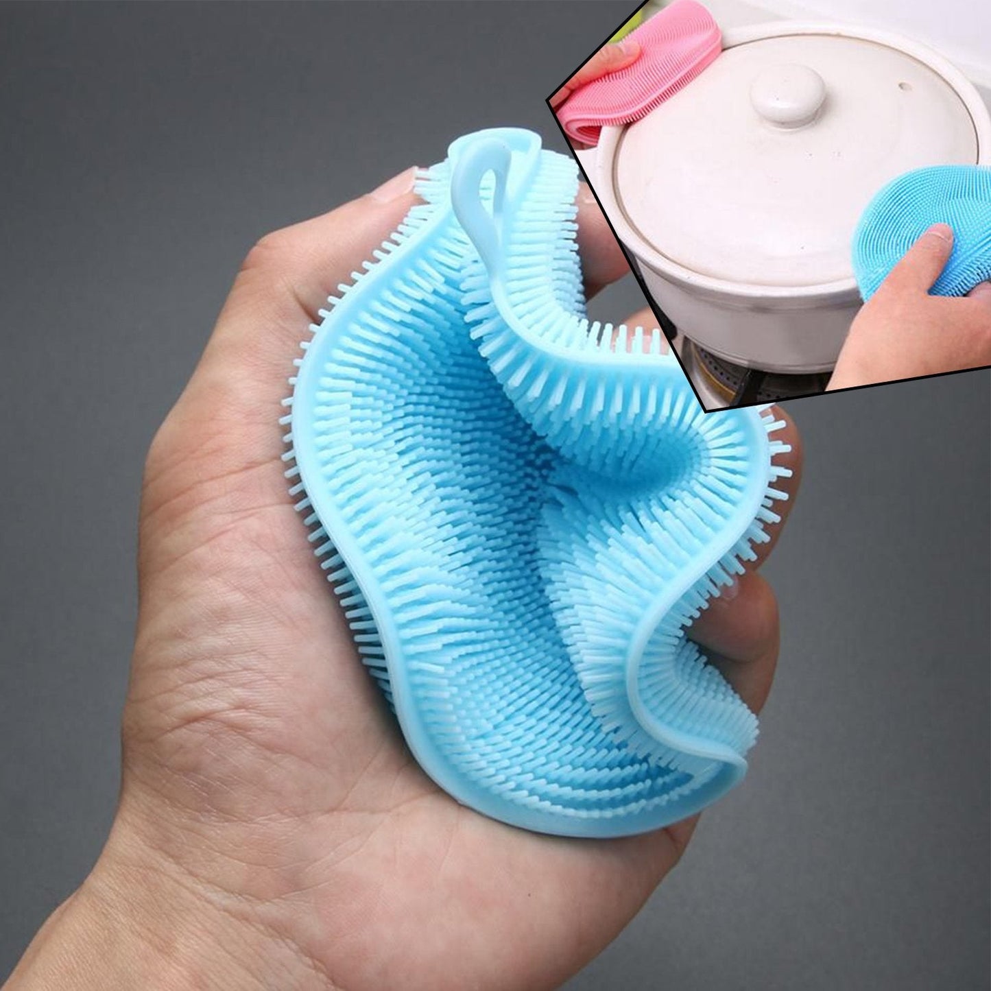 Silicone Dish Scrubber Sponge – Non - Stick & Mildew - Free - Chestore
