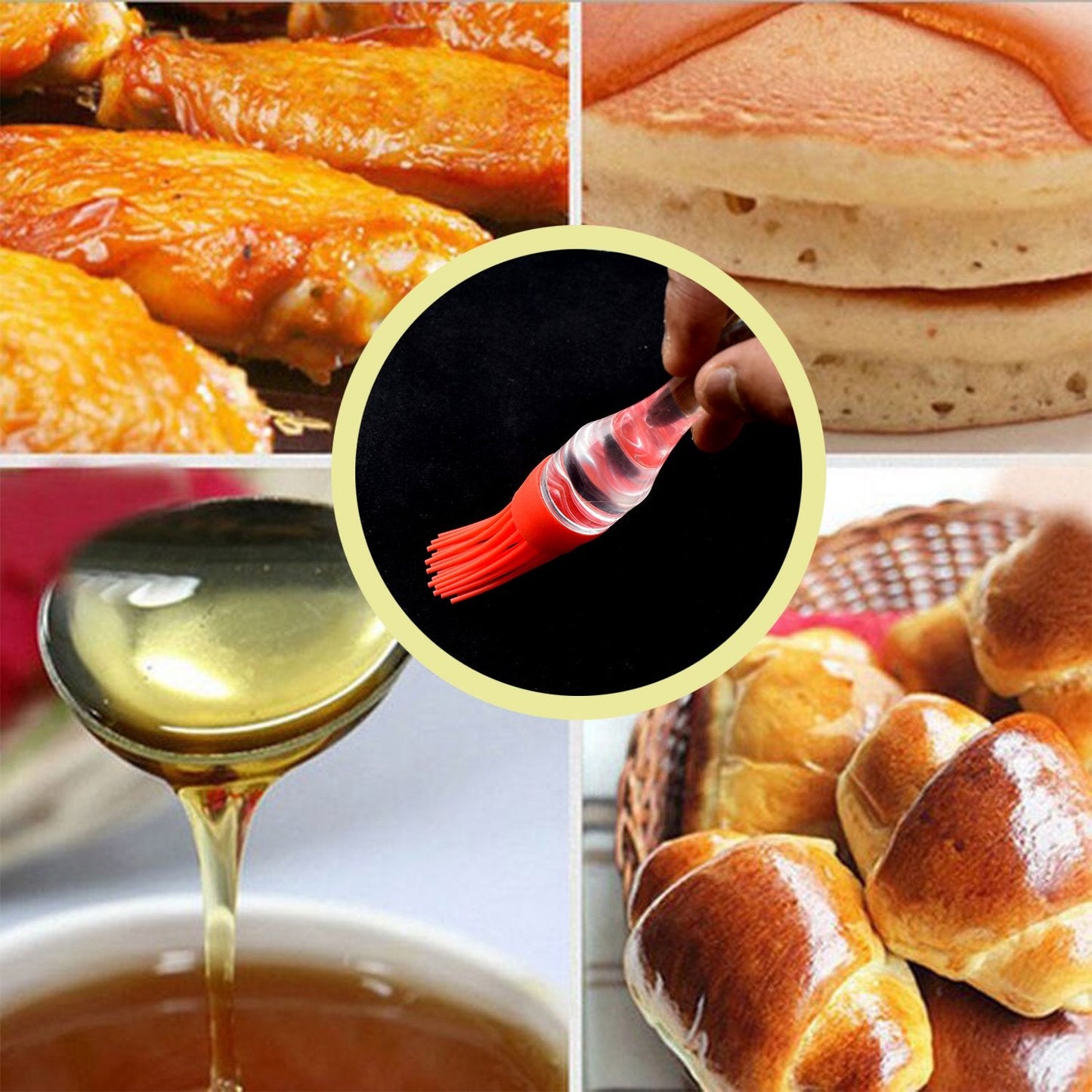 Silicone Flat Pastry & Oil Brush (2PC) – Perfect for Grilling, Tandoor & BBQ - Chestore