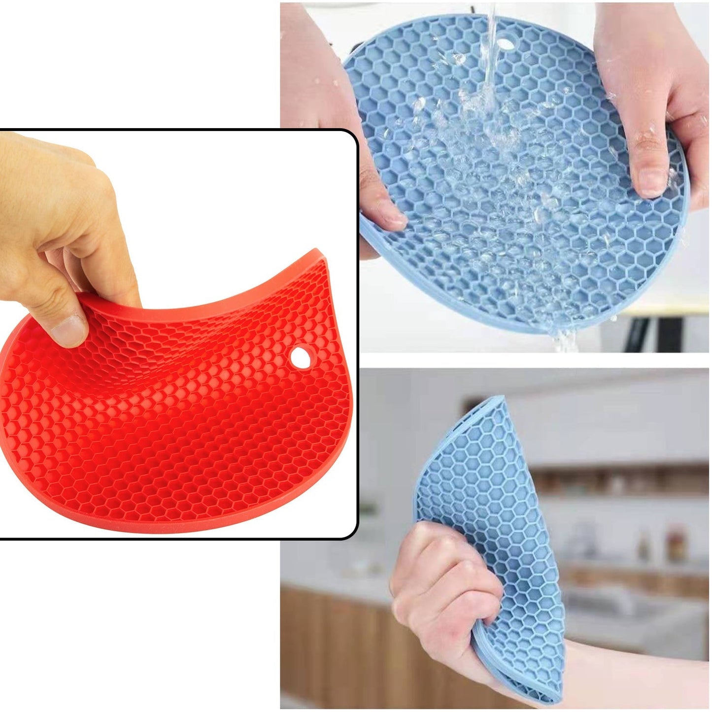 Silicone Hot Mat – Heat - Resistant Trivet for Kitchen Use - 1 Pc - Chestore