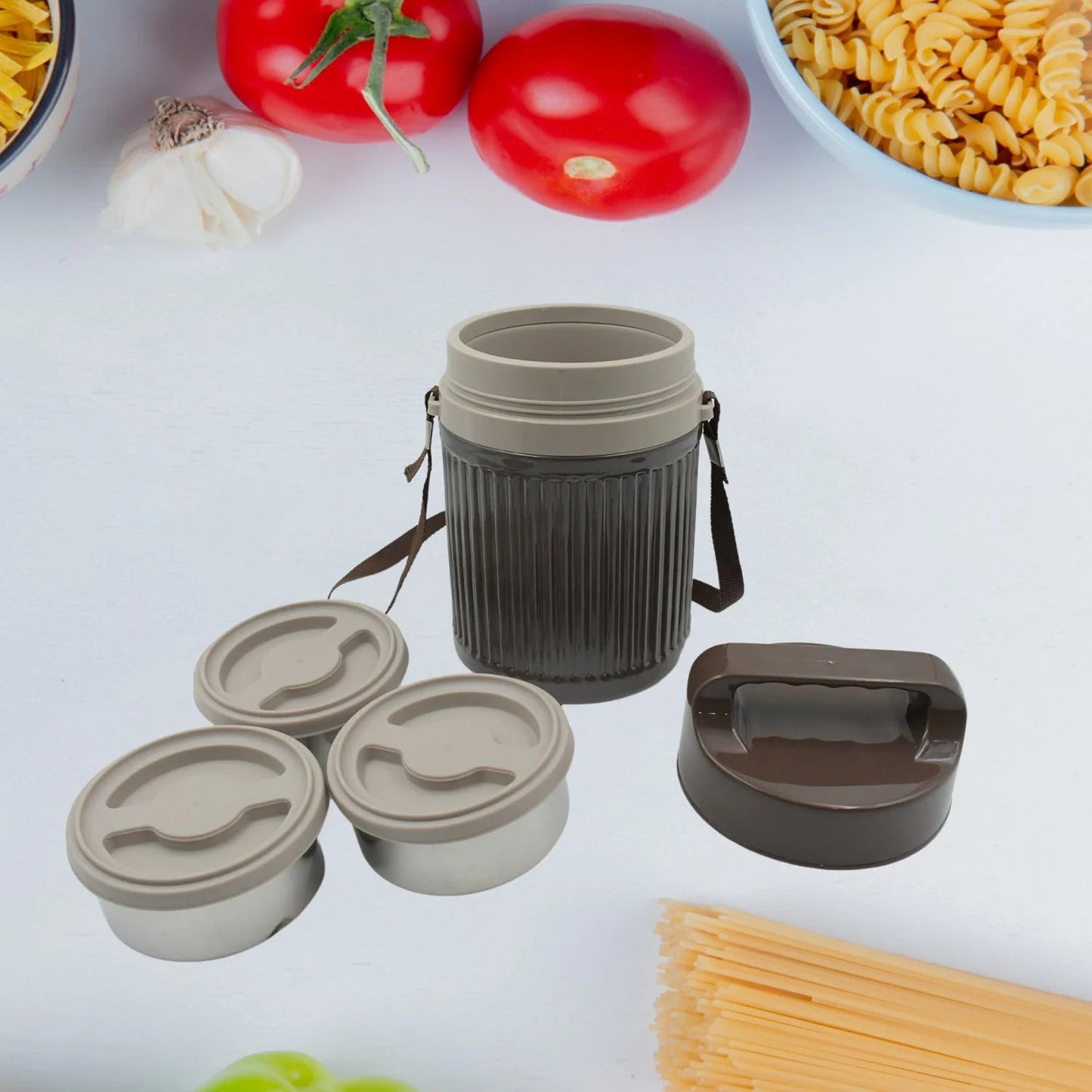 Smart Insulated Stainless Steel Tiffin – 3 - Compartment Stackable Lunch Box (Leakproof & BPA - Free) - Chestore