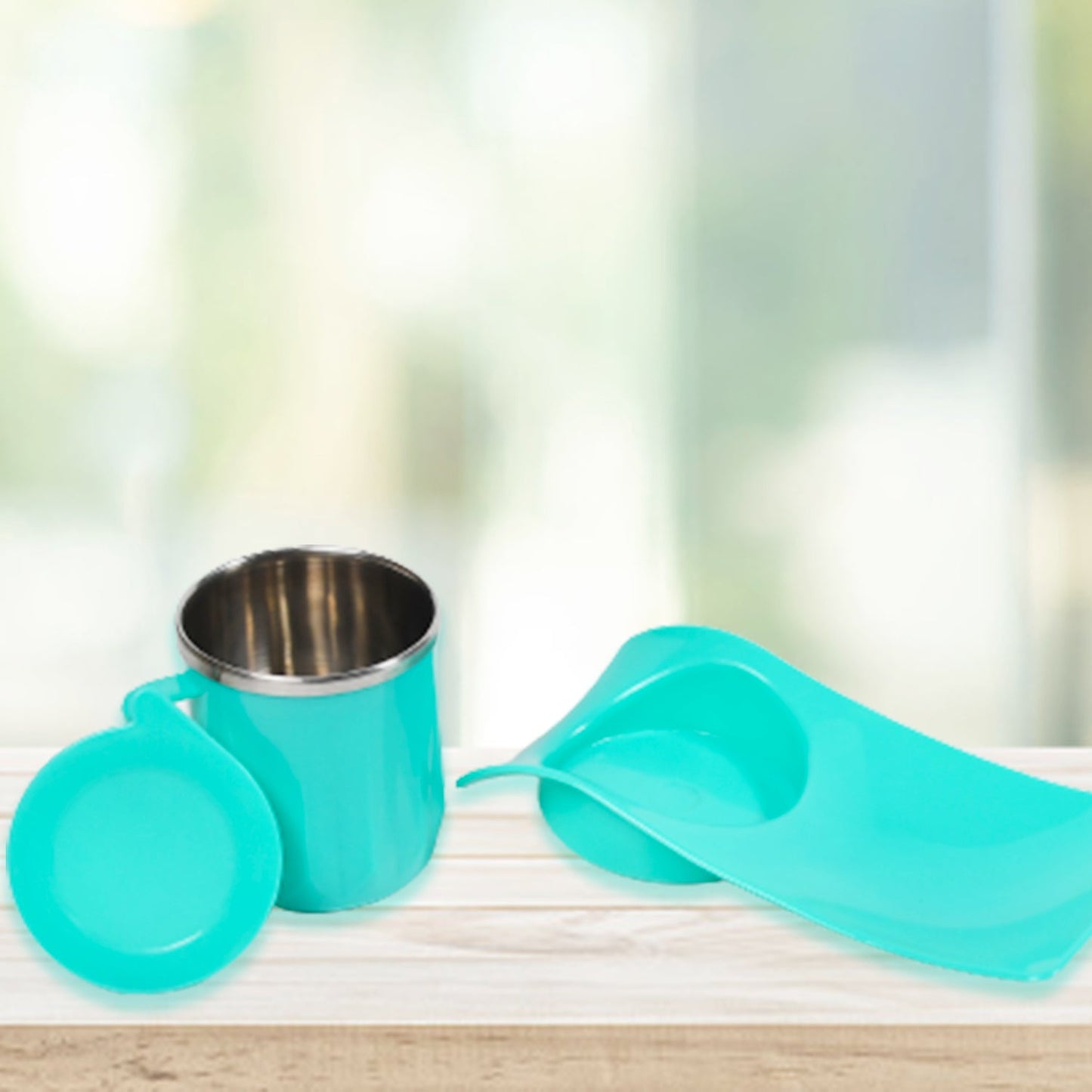 Snack Tray with 350ml Steel Cup – Perfect for Kids & Home Use - Chestore