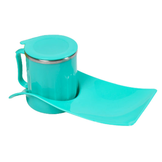 Snack Tray with 350ml Steel Cup – Perfect for Kids & Home Use - Chestore