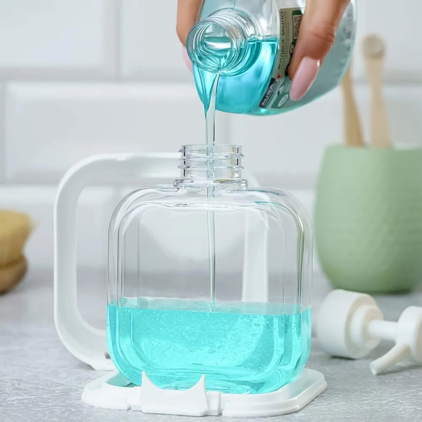 Snap Sink Dispenser – Clear Plastic Pump Bottle - Chestore