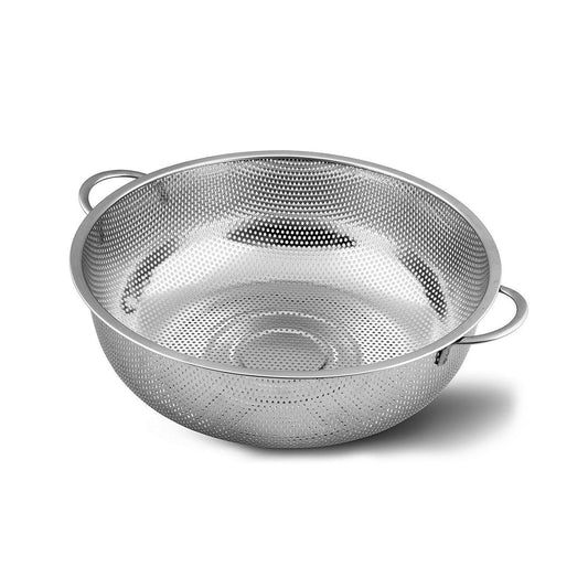 Stainless Steel Colander with Handle – Large Mesh Strainer (25.5 cm) - Chestore