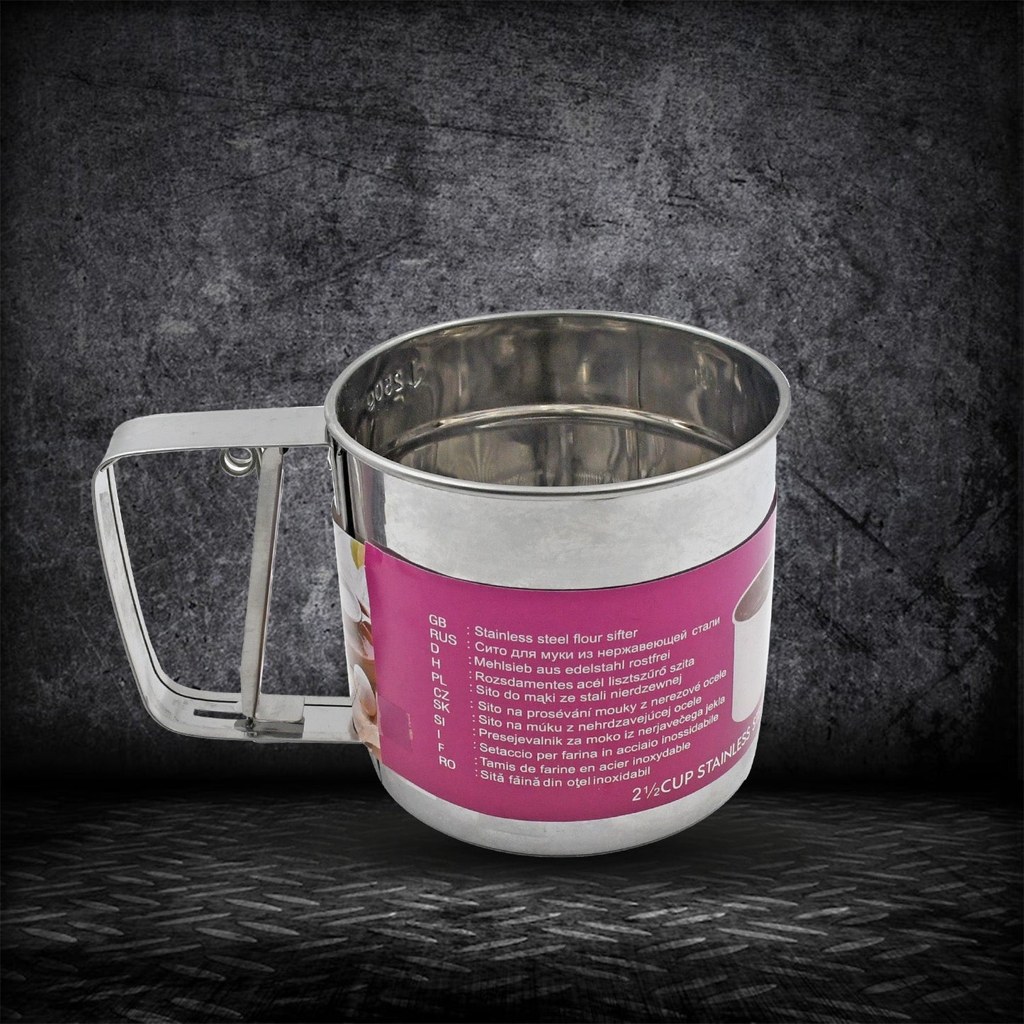 Stainless Steel Flour Sifter with Measuring Scale – Handheld Baking Sieve - Chestore