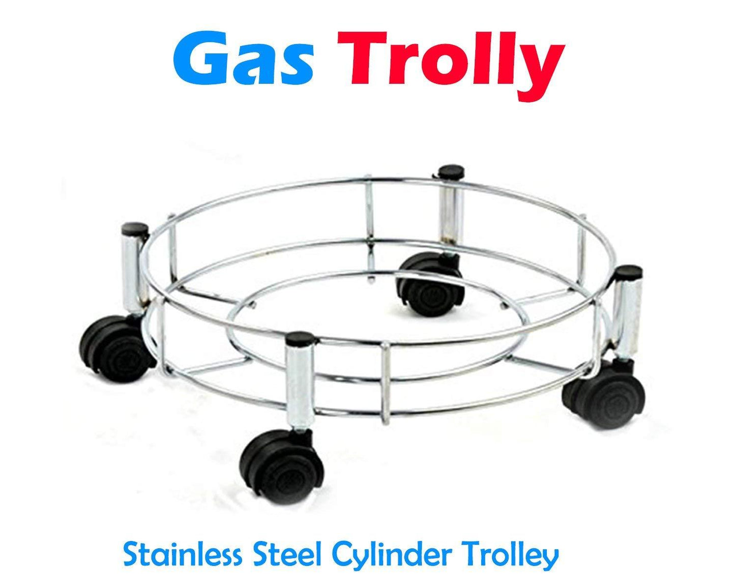 Stainless Steel Gas Cylinder Trolley – Durable & Movable Stand - Chestore
