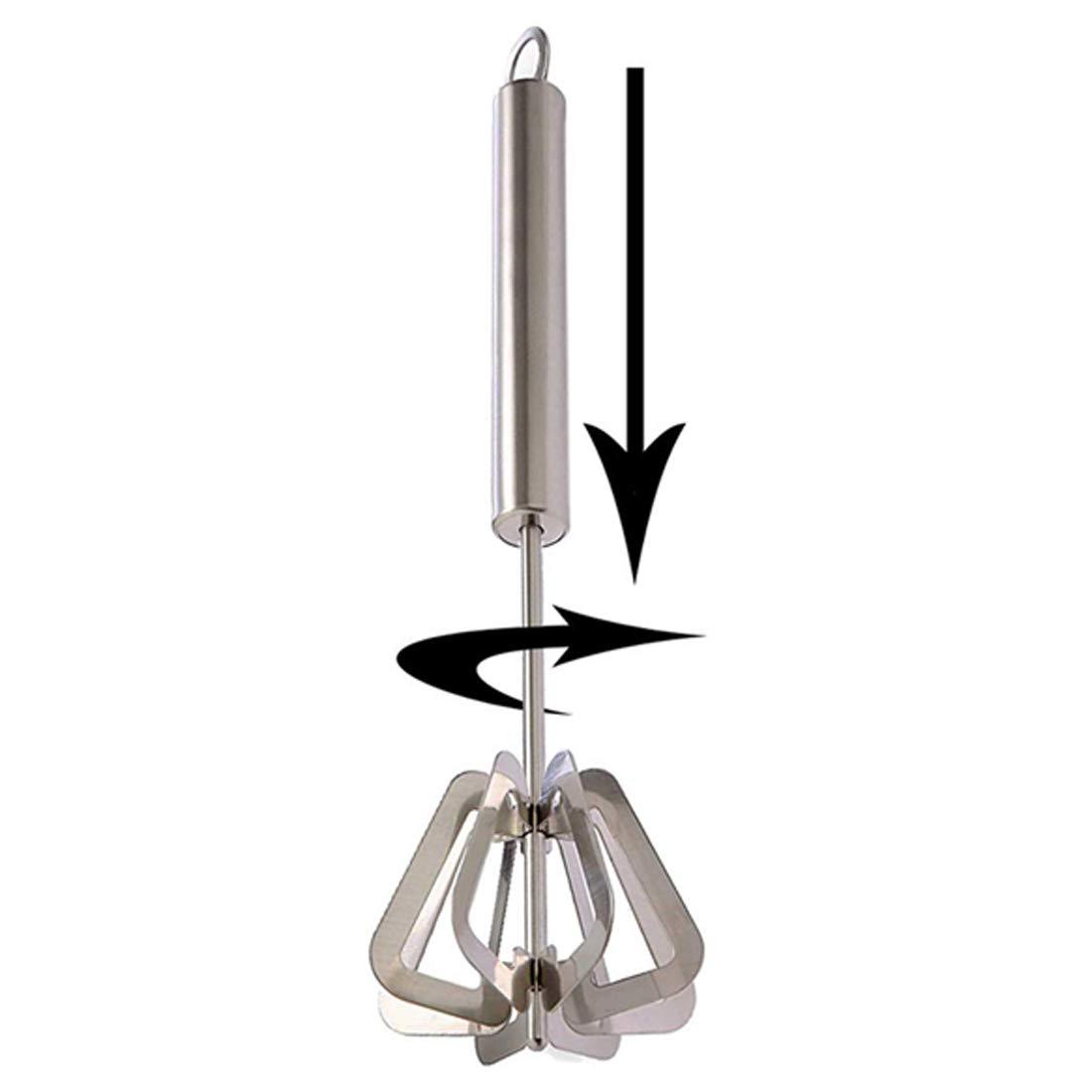 Stainless Steel Manual Hand Blender – Effortless Mixing & Whisking - Chestore