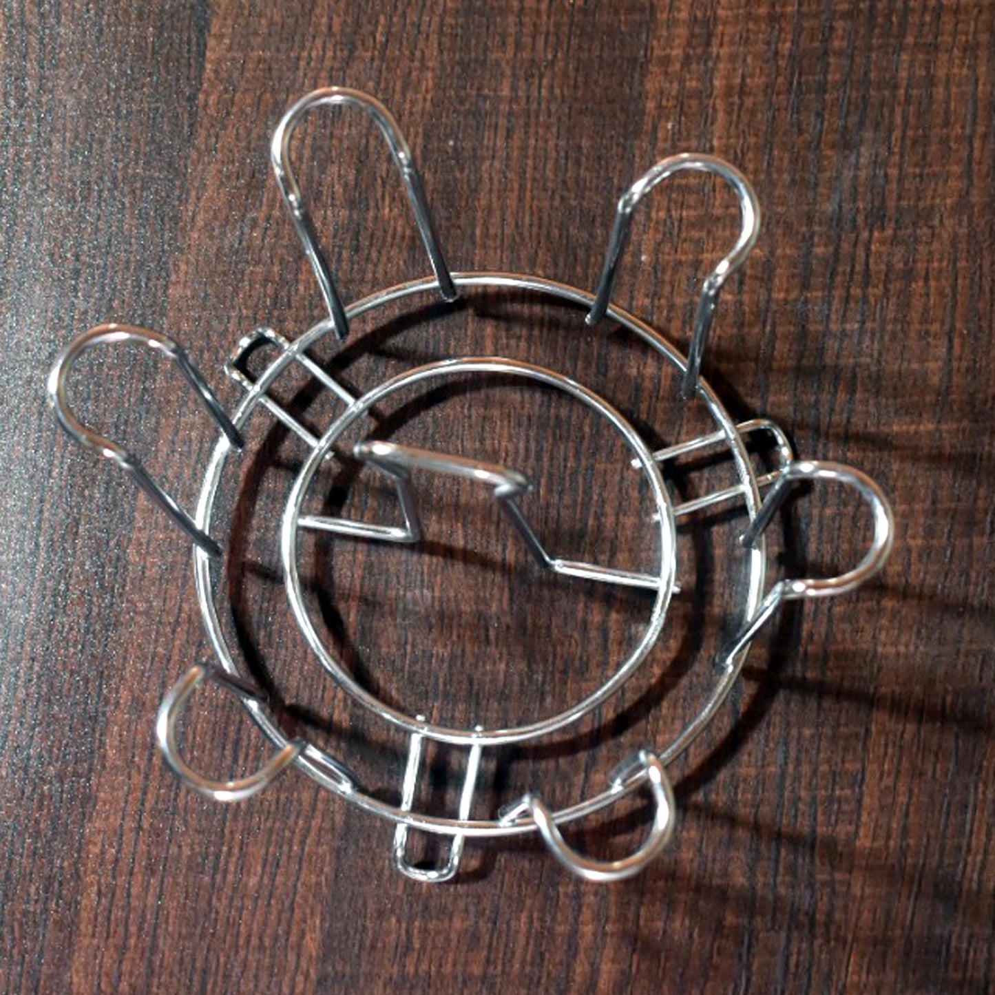 Stainless Steel Round Glass Stand – Durable & Space - Saving - Chestore