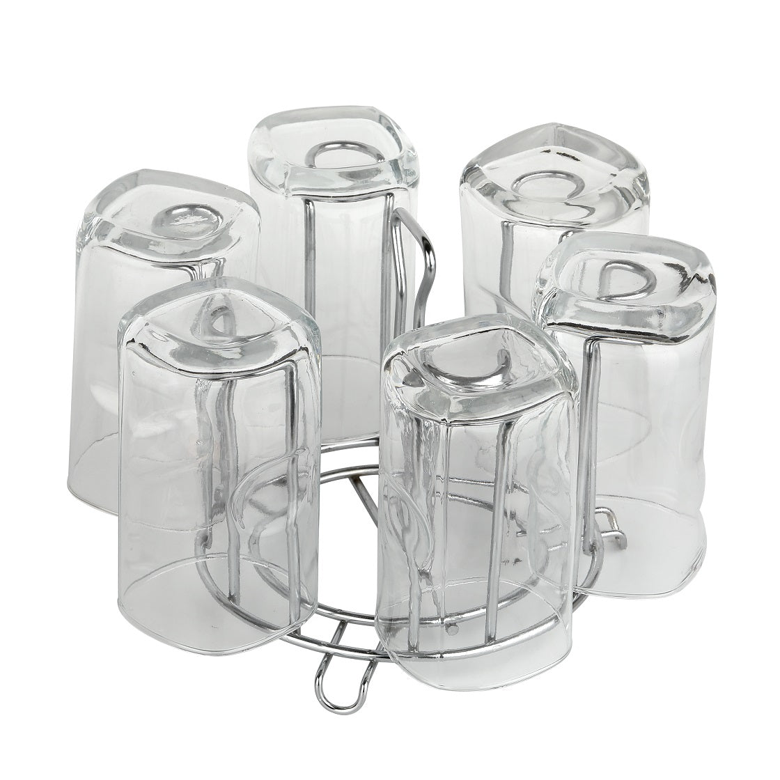 Stainless Steel Round Glass Stand – Durable & Space - Saving - Chestore