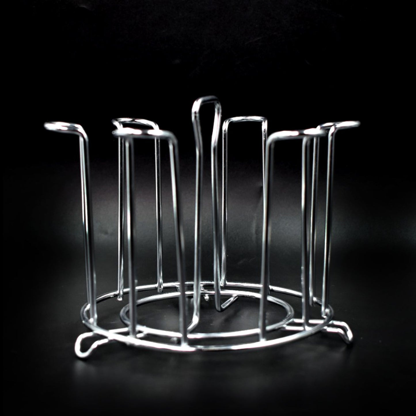 Stainless Steel Round Glass Stand – Durable & Space - Saving - Chestore