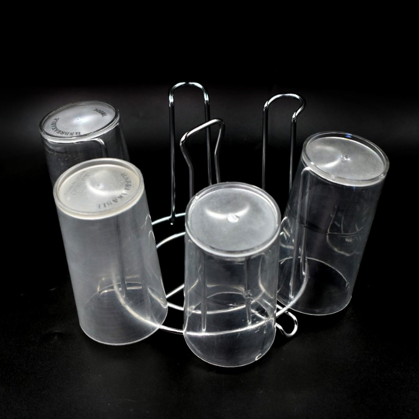 Stainless Steel Round Glass Stand – Durable & Space - Saving - Chestore