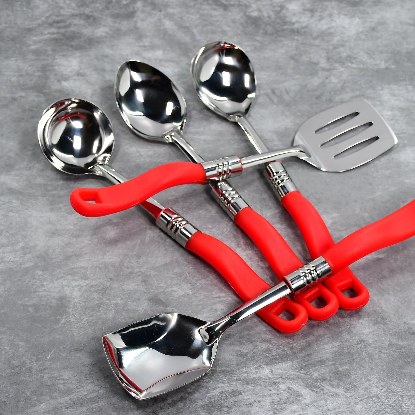 Stainless Steel Serving Spoon Set – 5 Pcs Durable & Elegant - Chestore