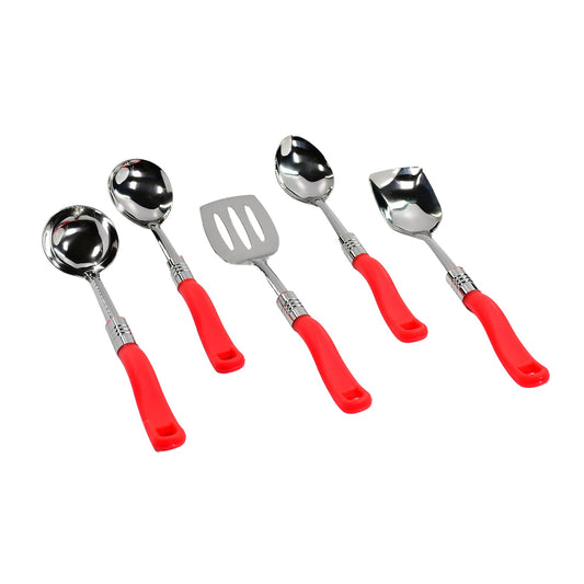 Stainless Steel Serving Spoon Set – 5 Pcs Durable & Elegant - Chestore