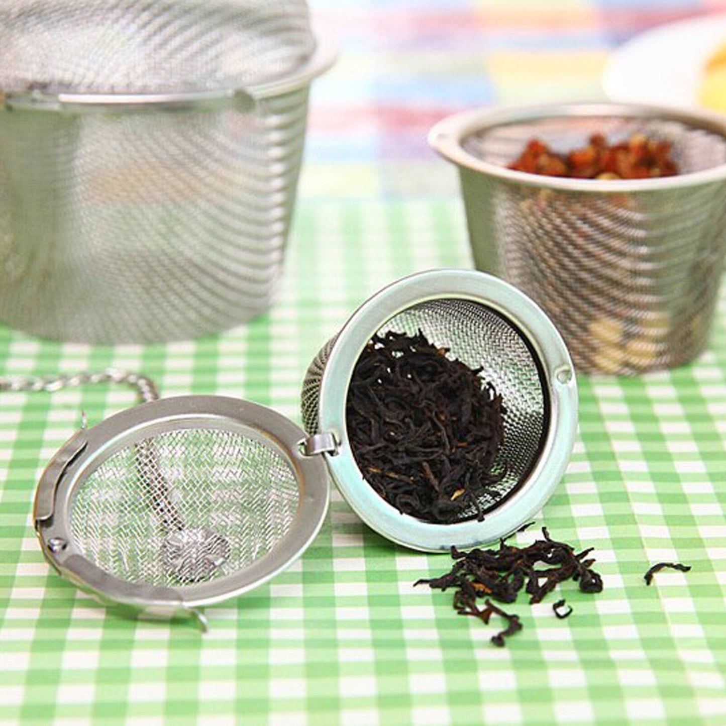 Stainless Steel Spice & Tea Infuser Mesh Ball – Locking Filter - Chestore