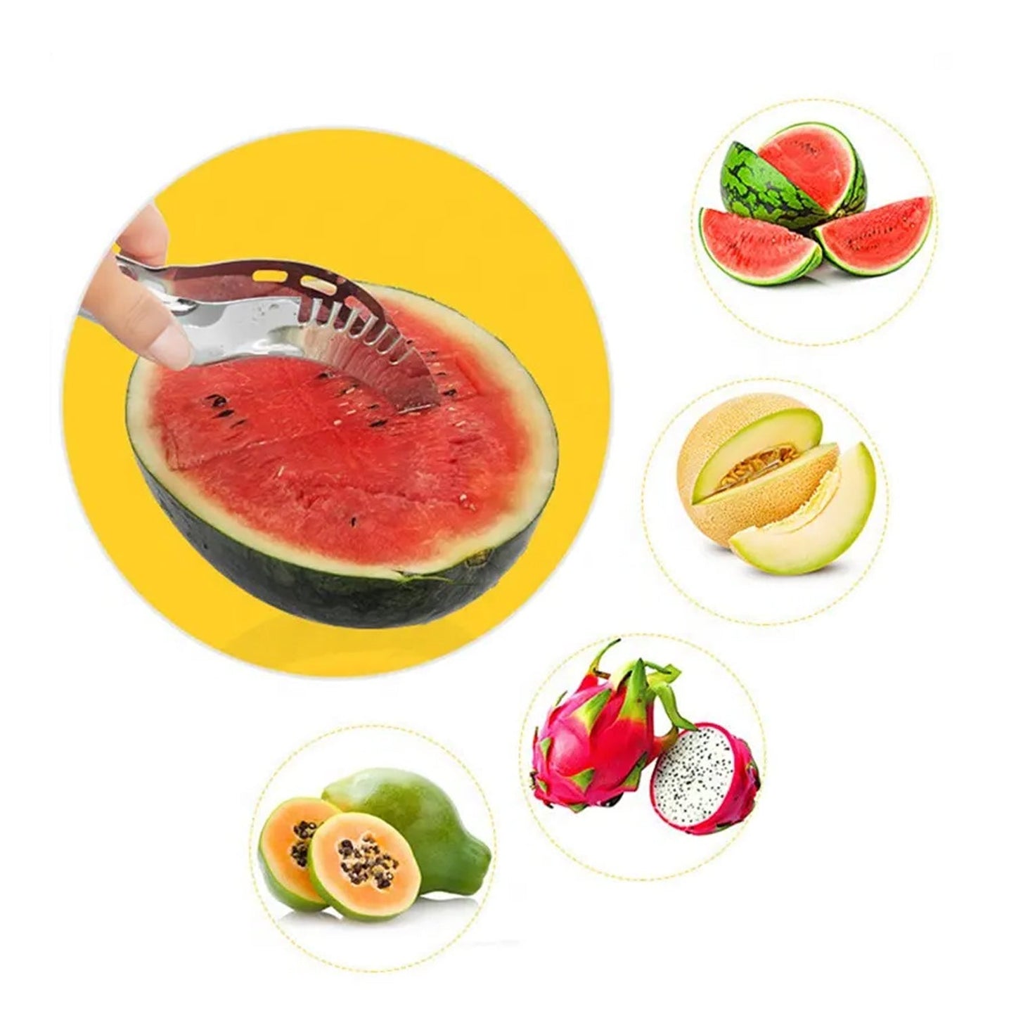 Stainless Steel Watermelon & Cantaloupe Slicer Knife – Easy Cutting - Chestore