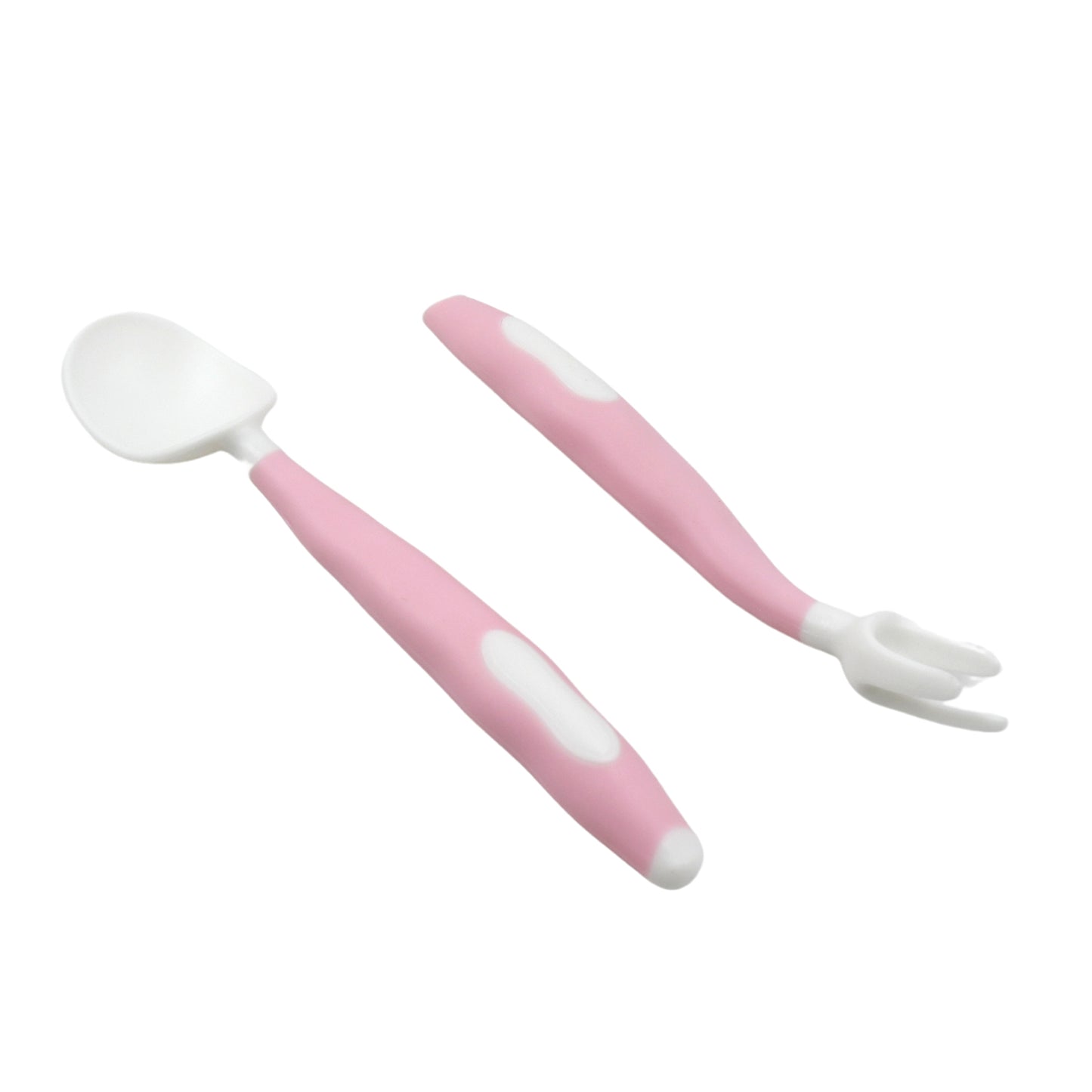 Silicone Bendable Kids Feeding Spoons & Forks | Toddler Utensils with Travel Case (2-Pc Set)