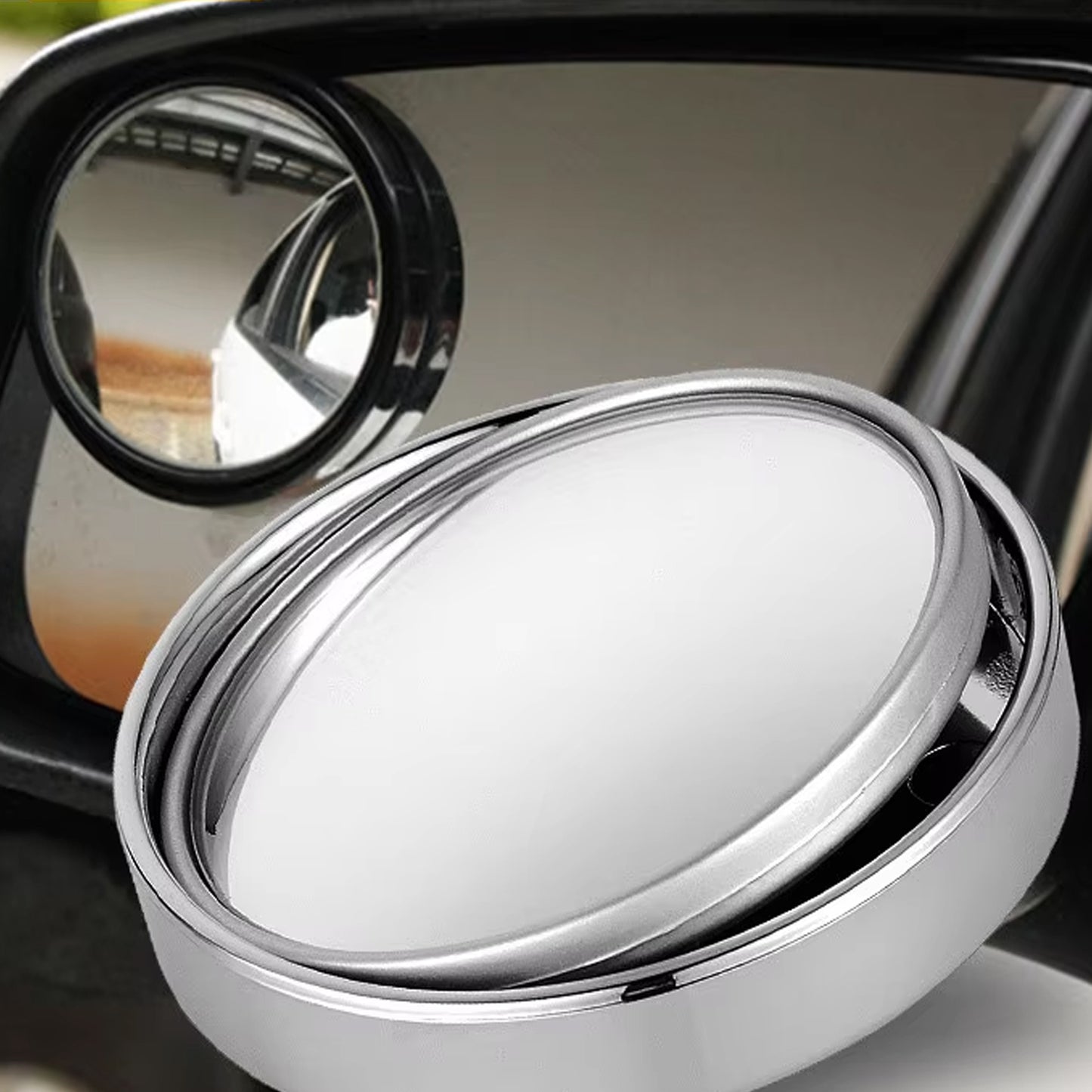 Round HD Blind Spot Mirror for Cars – 360° Adjustable Side Mirror Add-On 🚗🪞🔄