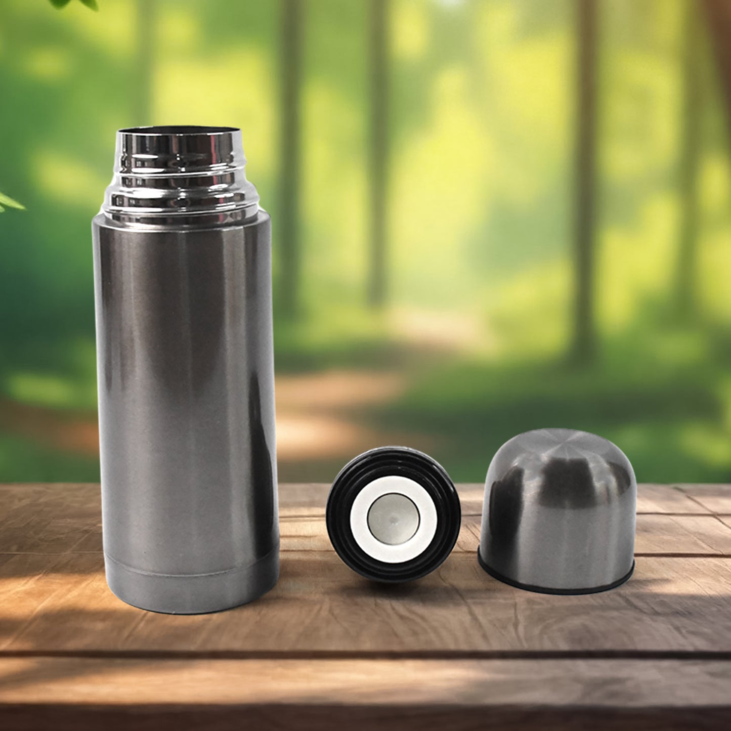 350ml Stainless Steel Hot & Cold Water Bottle with Push-Down Lid – Leak-Proof & Insulated