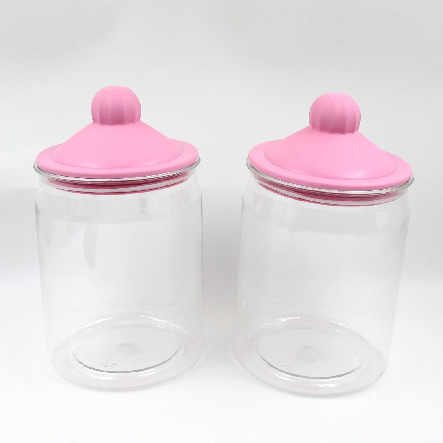 Transparent Kitchen Plastic Container Jar Set – 2 Pcs (1100ml) | Airtight & Durable