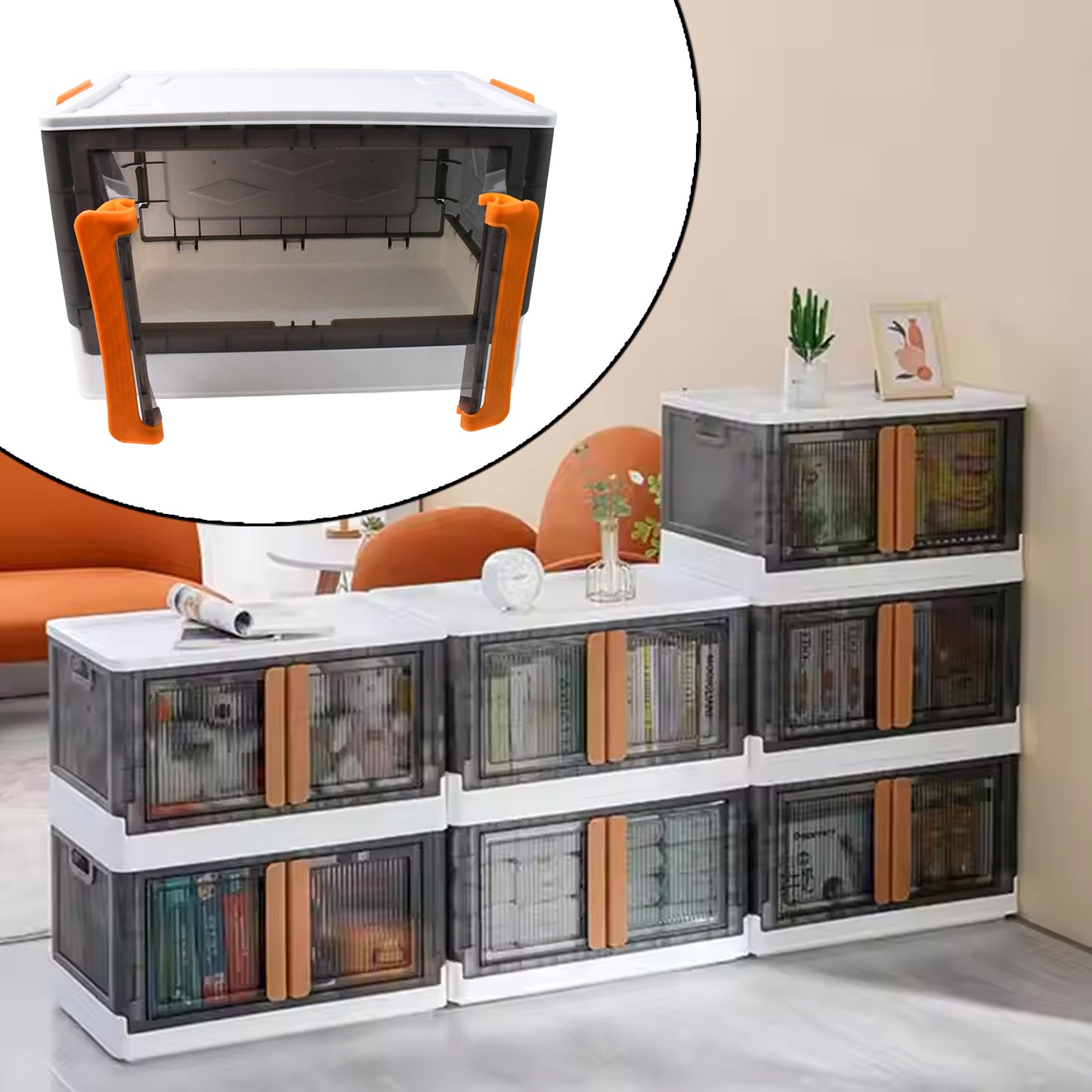 Plastic Folding Wardrobe Storage Organizer – 1-Layer, 1 Piece