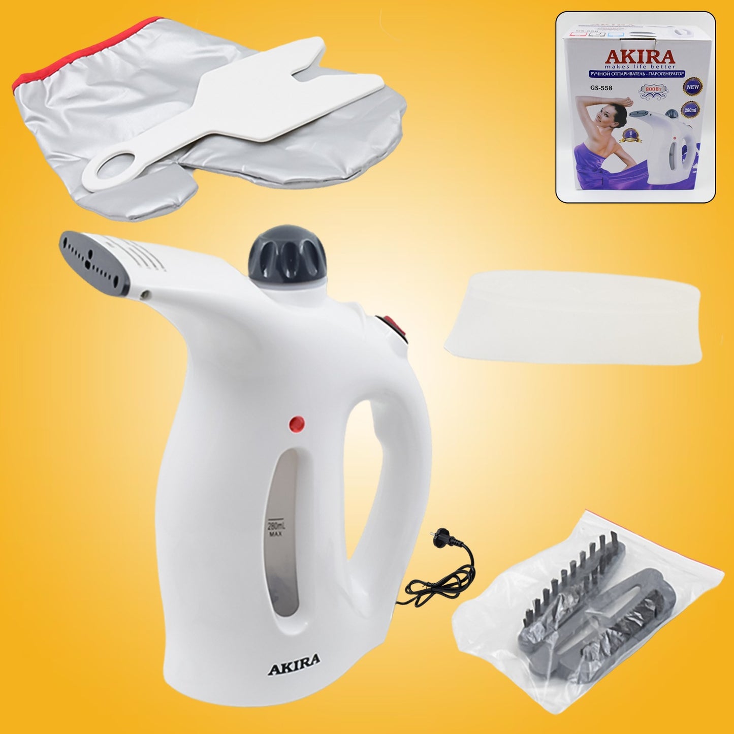 2-in-1 Portable Handheld Steamer – For Clothes & Facial Use | Quick Steam Technology