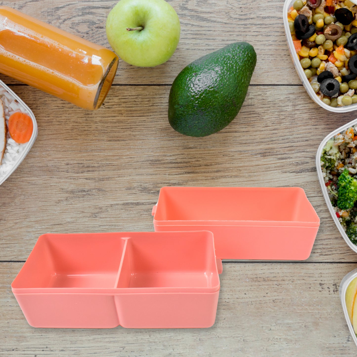 Plastic 3-Layer Leak-Proof Lunch Box for Office | 3 Compartment Food Container