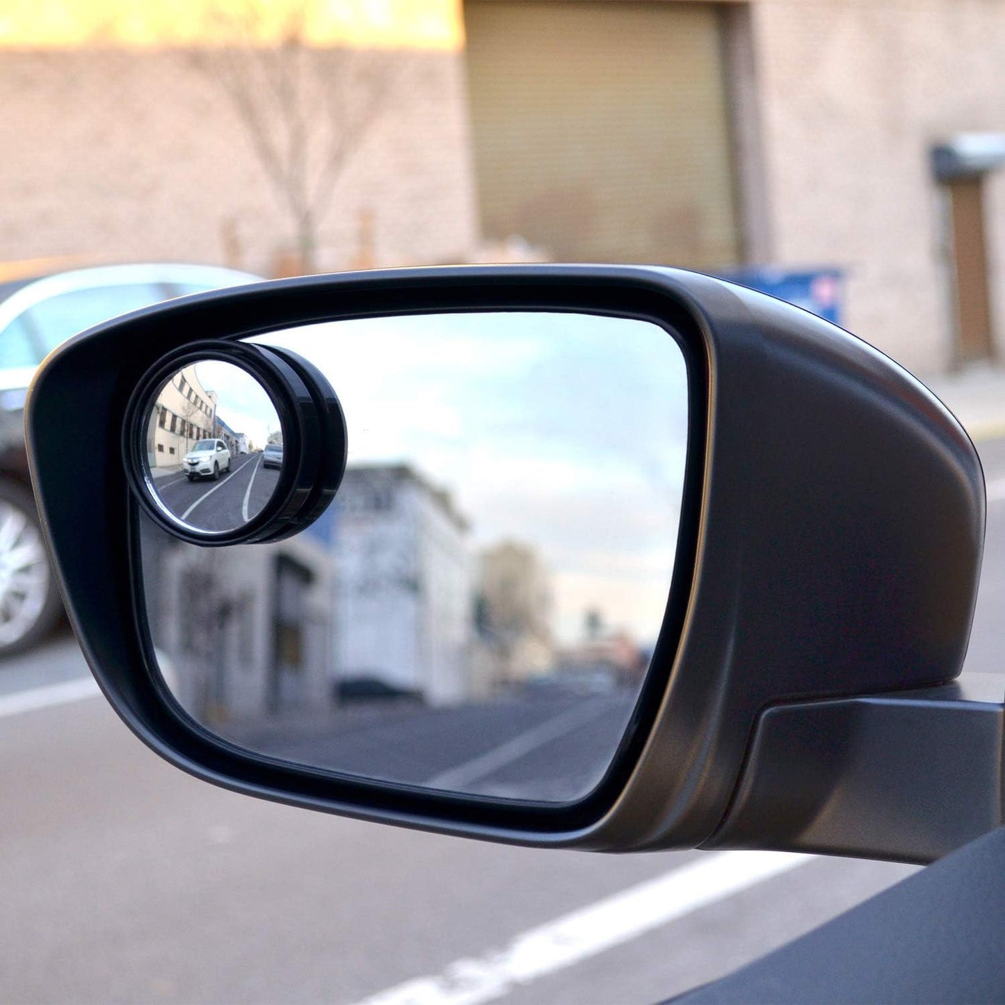 Frameless Car Blind Spot Mirror – 360° Adjustable HD Convex Rearview (2 Pcs Set)