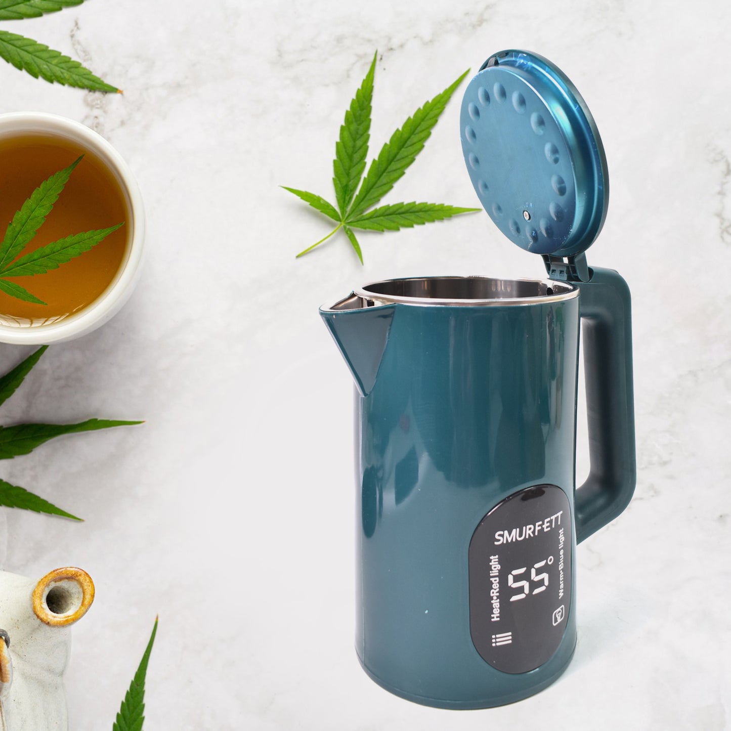 🔥 Temperature Display Electric Kettle – 2.5L, 1500W, 55°C Constant Warmth