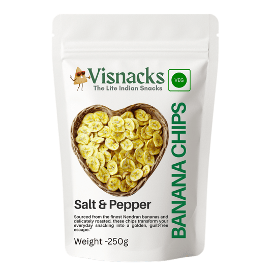 Visnacks Nendran Banana Chips – Salt & Pepper - Chestore