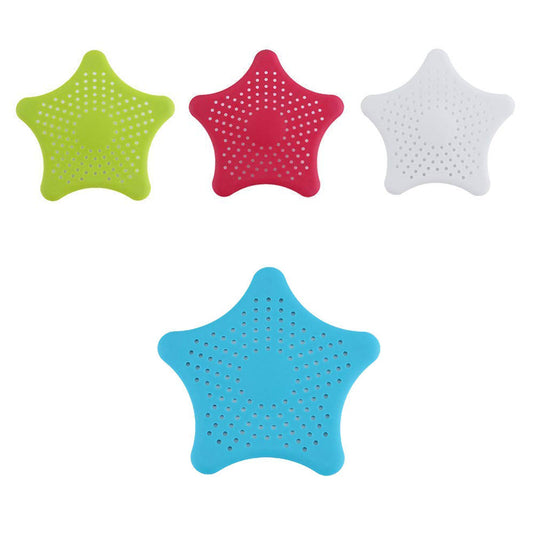 Star-Shaped Suction Cup Sink Drain Strainer | Hair Stopper & Filter for Kitchen & Bathroom (1 PC)