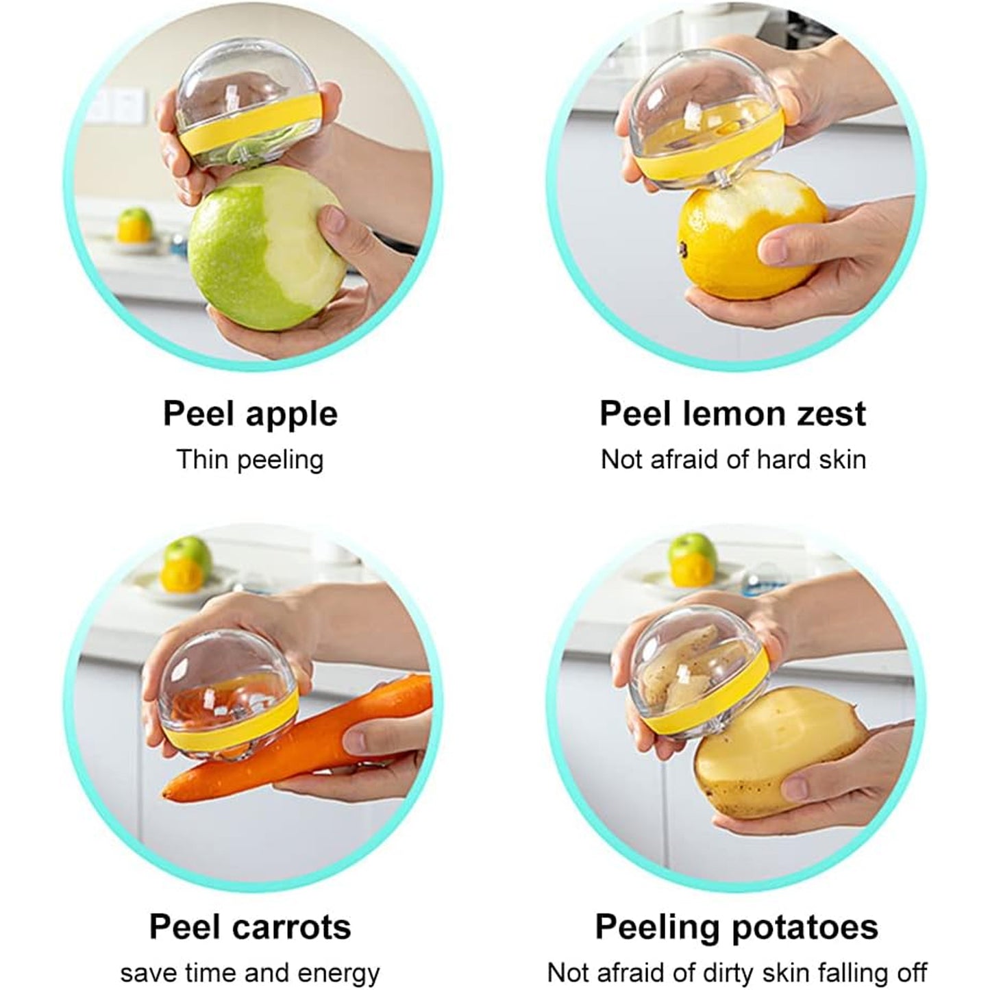 Multifunctional Round Shape Peeler with Container | Removable & Washable Fruit/Vegetable Peeler