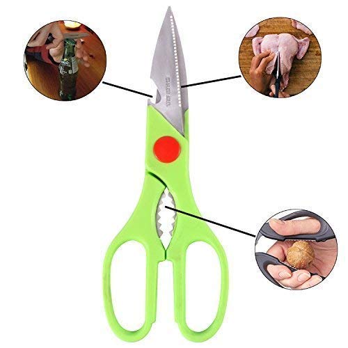 ✂️ Multi-Function Stainless Steel Kitchen Scissors with Bottle Opener
