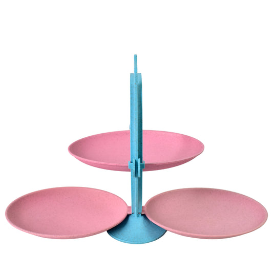 🍬 Foldable Fruit Plate & Candy Dish – Multi-Use Mirror Shape Tray (1 Set)