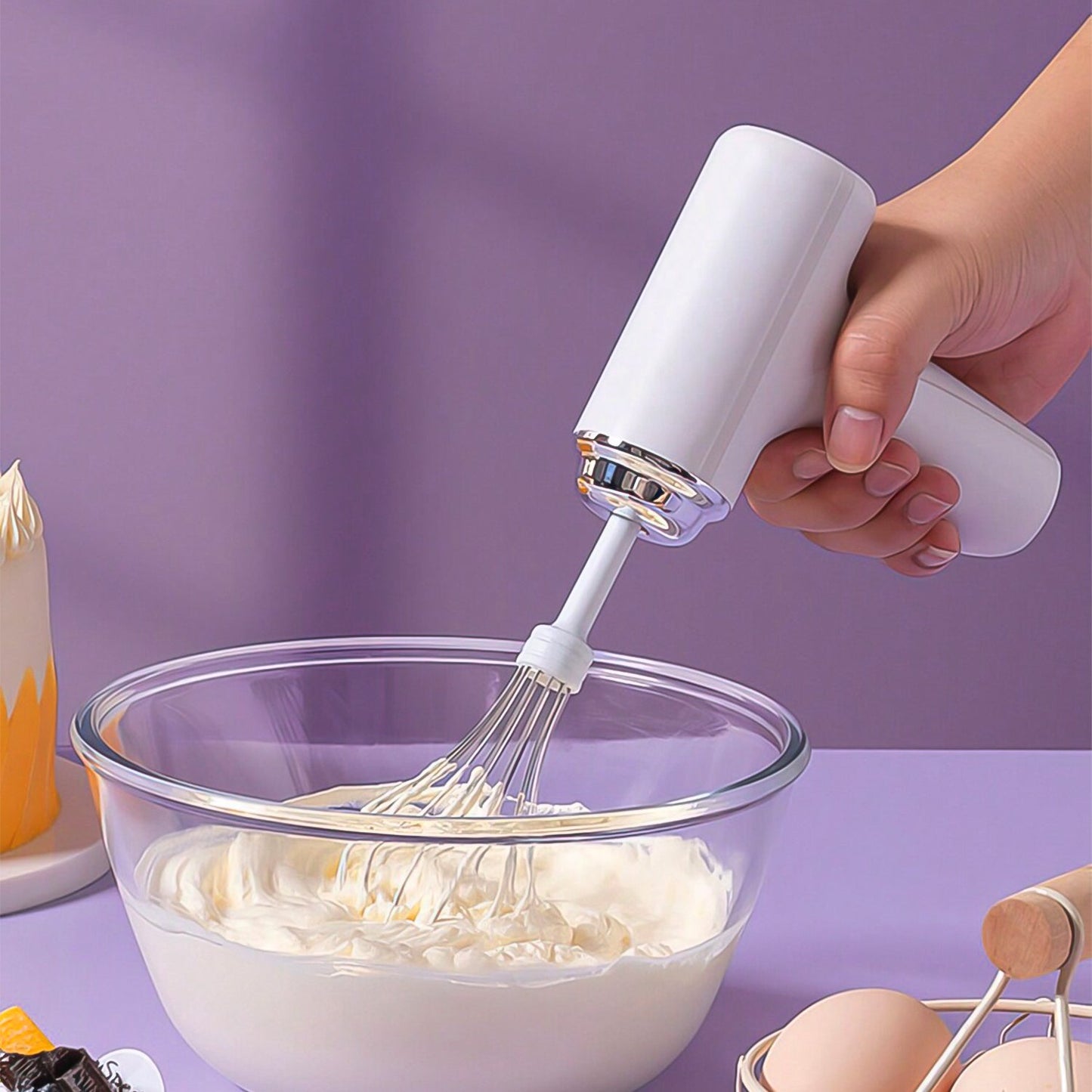 Wireless Hand Mixer – Rechargeable & Portable Kitchen Blender - Chestore
