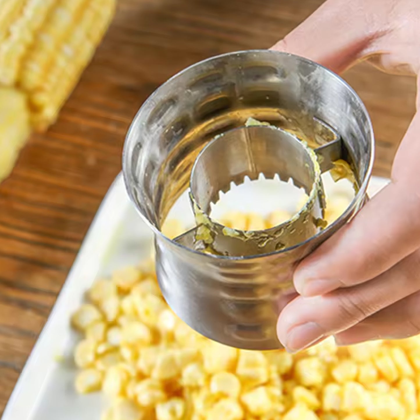 Stainless Steel Corn Cutter | Easy Kernel Remover