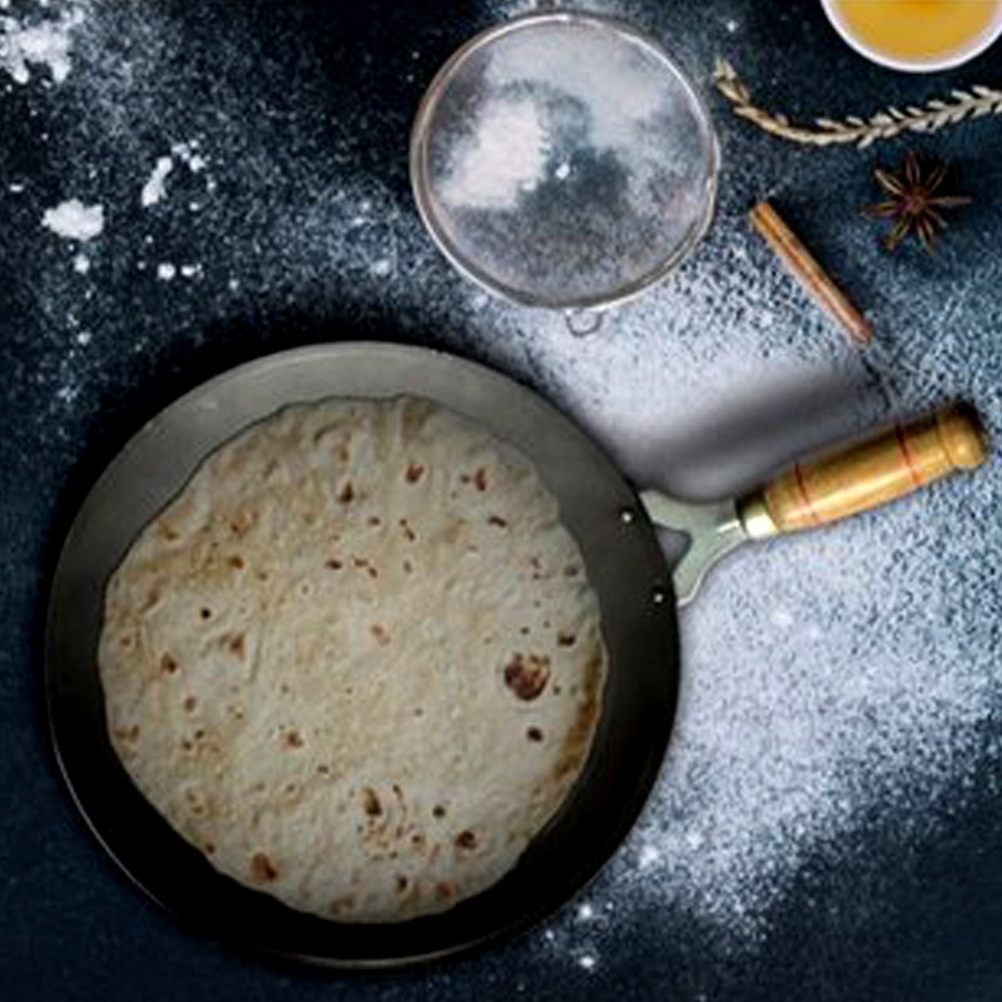 Wooden Handle Roti Tawa – Perfect for Rotis & Parathas - Chestore