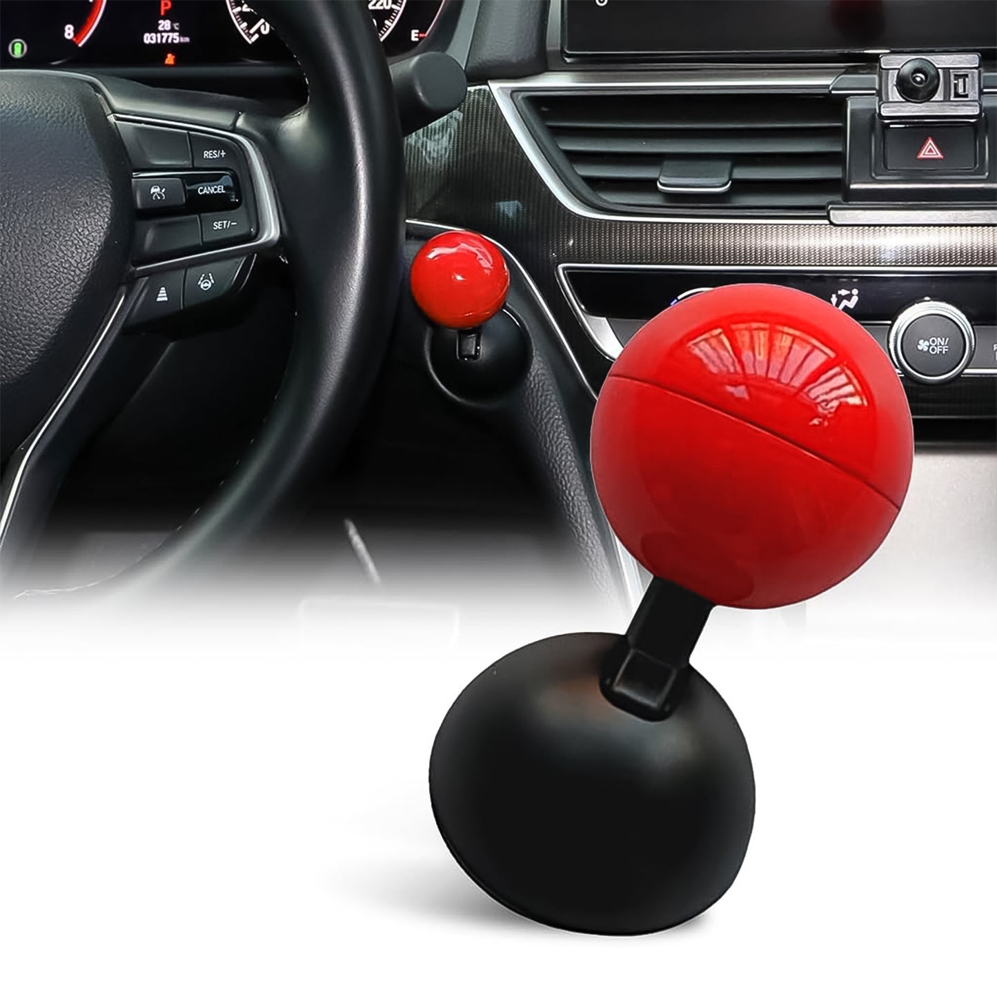 Car Push Start Button Cover – Ball Design Rocker Style for Engine Start 🔘🚗⚙️